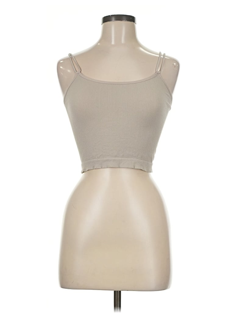 Pre-owned Colsie Tube Top Tan Strapless Neckline Tops