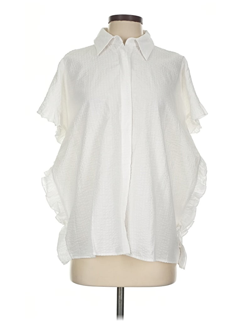 Harshman Short Sleeve Blouse In White
