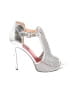 Charles Jourdan Silver Heels Size 8 1/2 - photo 1