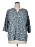 J.Jill Blue 3/4 Sleeve Blouse Size XL - photo 1