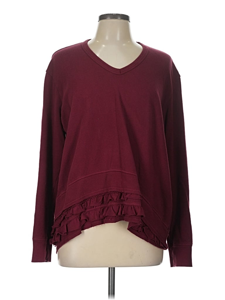 Pre-owned Wilt Long Sleeve T-shirt In Burgundy
