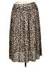H&M 100% Polyester Animal Print Brown Casual Skirt Size XL - photo 2