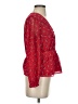Madewell 100% Polyester Red 3/4 Sleeve Blouse Size XS - photo 4