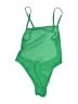 Assorted Brands Solid Green One Piece Swimsuit Size M - photo 2