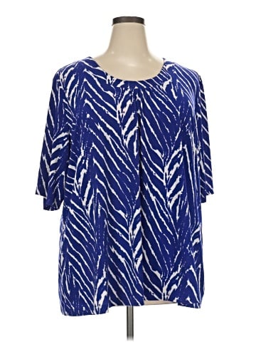 Susan Graver Short Sleeve Blouse (view 1)