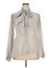 ELOQUII 100% Polyester Gray Long Sleeve Blouse Size 22 Plus - photo 1