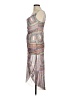 ALLSAINTS Graphic Silver Cocktail Dress Size 6 - photo 5