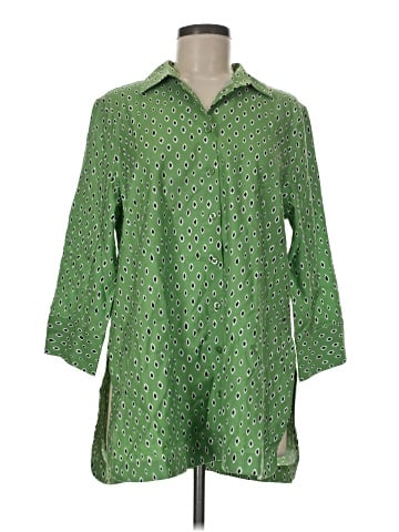 Chico's 3/4 Sleeve Button-Down Shirt (view 1)