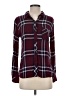 Rails 100% Rayon Plaid Burgundy Long Sleeve Button-Down Shirt Size XS - photo 1