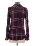 Rails 100% Rayon Plaid Burgundy Long Sleeve Button-Down Shirt Size XS - photo 2