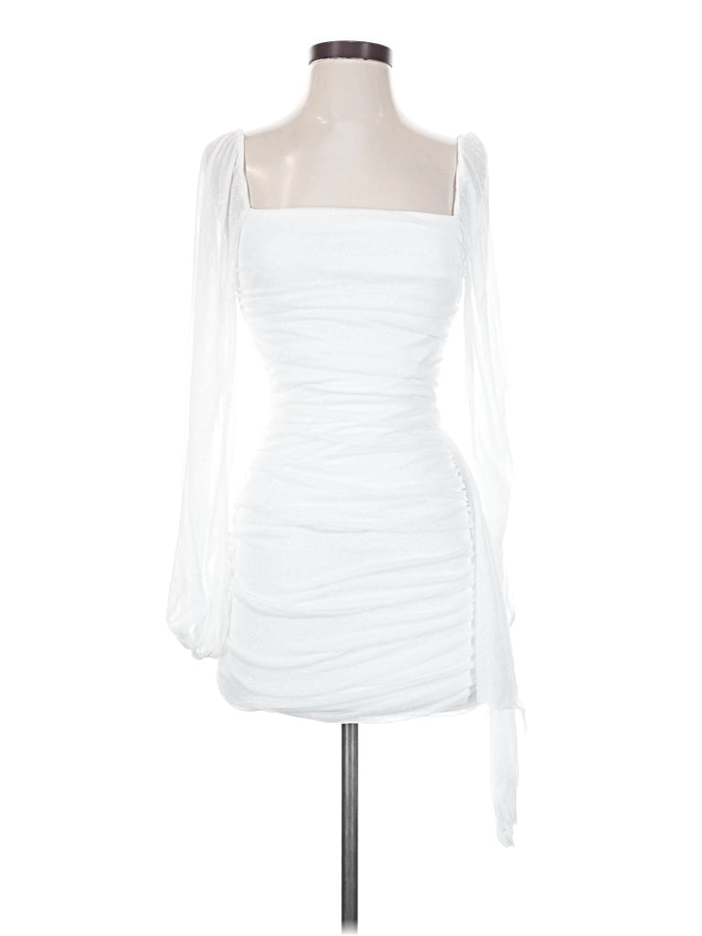 Pre-owned Jump Apparel Cocktail Dress In White