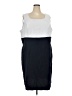Studio One Color Block White Cocktail Dress Size 24W - photo 1