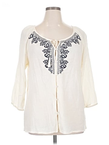 G.H. Bass & Co. 3/4 Sleeve Blouse (view 1)