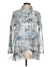 Impulse California Silver Long Sleeve Blouse Size M - photo 1