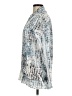 Impulse California Silver Long Sleeve Blouse Size M - photo 5