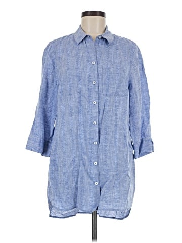 Chico's 3/4 Sleeve Button-Down Shirt (view 1)