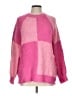 MNG Checkered-gingham Pink Pullover Sweater Size L - photo 1