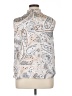 Ann Taylor 100% Polyester Paisley Silver Sleeveless Blouse Size XL (petite) - photo 2