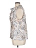 Ann Taylor 100% Polyester Paisley Silver Sleeveless Blouse Size XL (petite) - photo 5