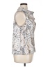 Ann Taylor 100% Polyester Paisley Silver Sleeveless Blouse Size XL (petite) - photo 4