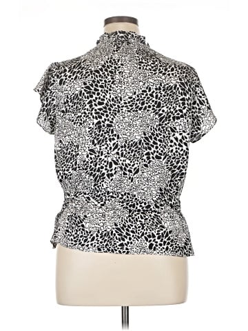 White House Black Market Short Sleeve Blouse (view 2)