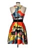 Milly Print Blue Orange Cocktail Dress Size 10 - photo 2