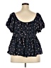 Torrid Black Short Sleeve Blouse Size 3X Plus (3) - photo 2