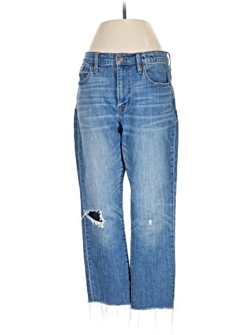 Madewell The Petite High-Rise Slim Boyjean in Dover Wash: Raw-Hemmed Edition (view 1)