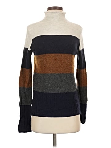 Madewell Inland Striped Turtleneck Sweater in Coziest Yarn (view 1)