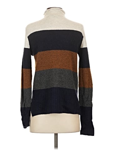 Madewell Inland Striped Turtleneck Sweater in Coziest Yarn (view 2)