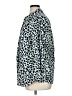 Talbots 100% Cotton Animal Print Blue Long Sleeve Button-Down Shirt Size 1X - photo 5
