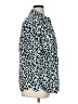Talbots 100% Cotton Animal Print Blue Long Sleeve Button-Down Shirt Size 1X - photo 4