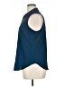 Ann Taylor 100% Polyester Blue Sleeveless Blouse Size XL Petite - photo 5