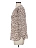 NYDJ 100% Polyester Animal Print Ivory 3/4 Sleeve Blouse Size XS - photo 5