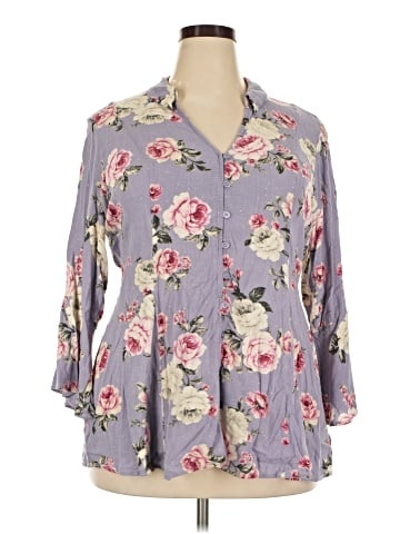 Torrid 3/4 Sleeve Blouse (view 1)