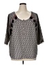 Simply Be 100% Polyester Gray 3/4 Sleeve Blouse Size 16 - photo 1