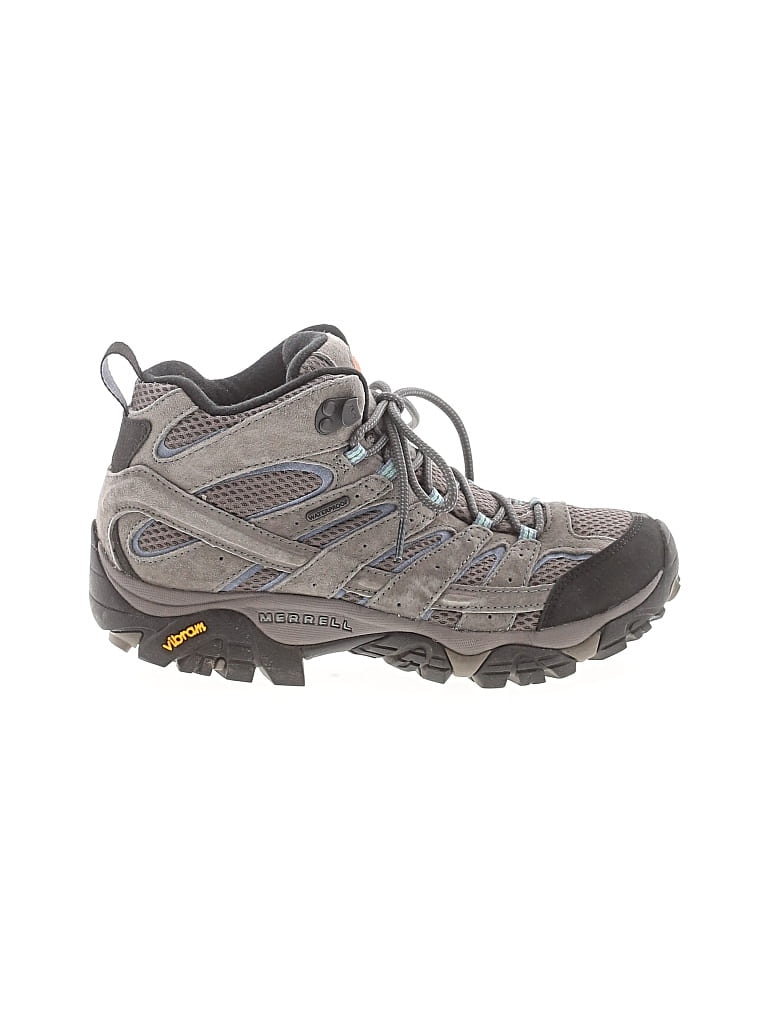 Pre-owned Merrell Ankle Boots In Gray