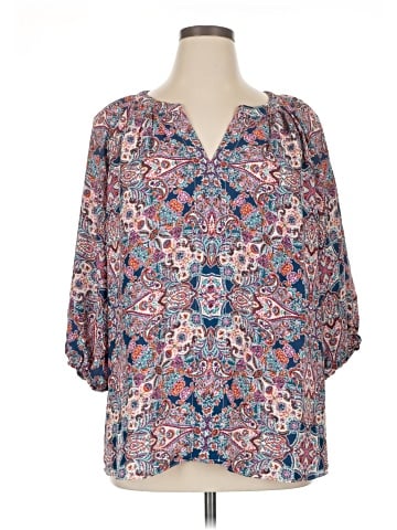 Rose + Olive 3/4 Sleeve Blouse (view 1)