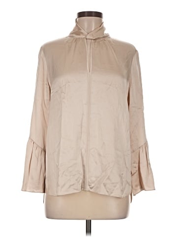 Elie Tahari Long Sleeve Silk Top (view 1)
