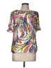 Talbots 100% Polyester Yellow Short Sleeve Blouse Size Med Petite - photo 1
