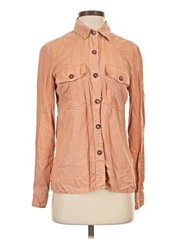 Topshop Long Sleeve Button-Down Shirt (view 1)