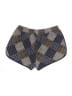 Cider 100% Cotton Plaid Brown Blue Shorts Size L - photo 2