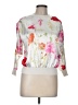Sioni Floral White Silver Pullover Sweater Size M - photo 1