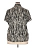 Fred David Animal Print Silver Short Sleeve Blouse Size 2X - photo 2