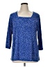 Susan Graver Blue 3/4 Sleeve Top Size XL (petite) - photo 1