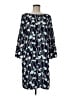 Talbots 100% Polyester Print Blue Casual Dress Size 8 - photo 1