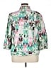 Chico's Print White Track Jacket Size XL (estimated) - photo 2