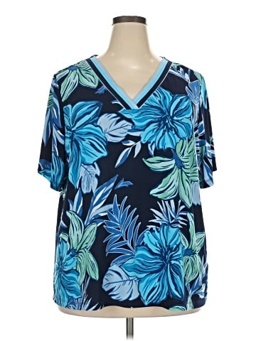 Susan Graver Short Sleeve Blouse (view 1)
