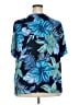 Susan Graver Tropical Blue Short Sleeve Blouse Size 2X - photo 2