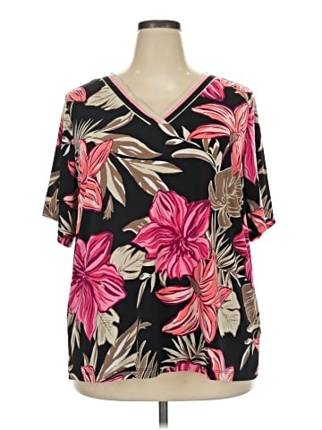 Susan Graver Short Sleeve Blouse (view 1)